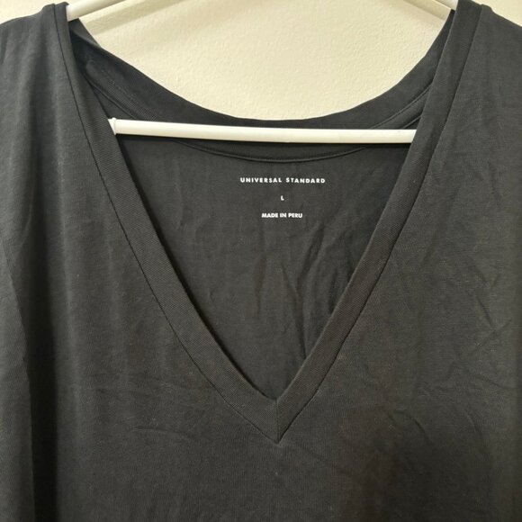 Universal Standard Tesino Long Sleeve Jersey Dress Size L Black - Picture 3 of 4